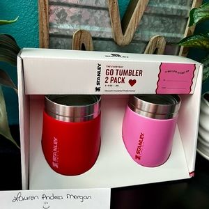 Authentic Stanley Go Tumblers (2 pack, pink and red)